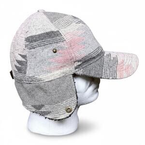 Scala Trooper Trapper Hat Southwestern Aztec Snap Sherpa Ear Flaps Cabin Ski